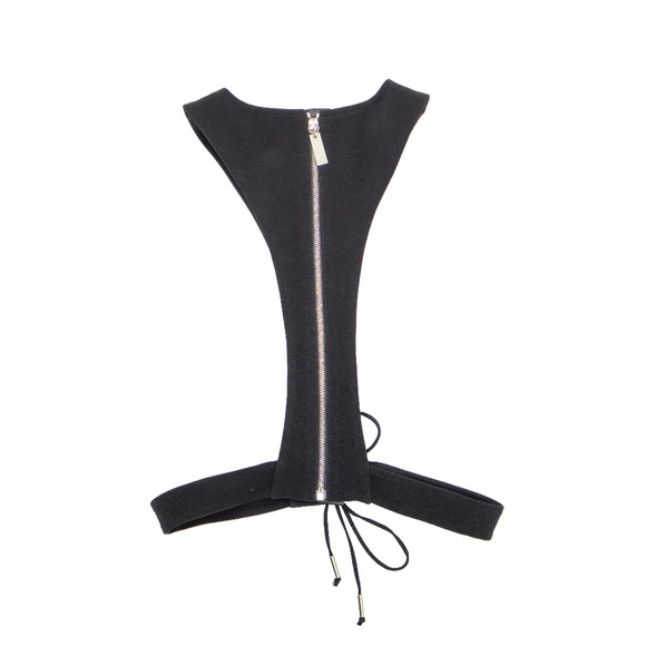 ELISABETTA FRANCHI Black Corset-Style Harness‎ Top – Size 40 (IT) - Picture 5 of 9